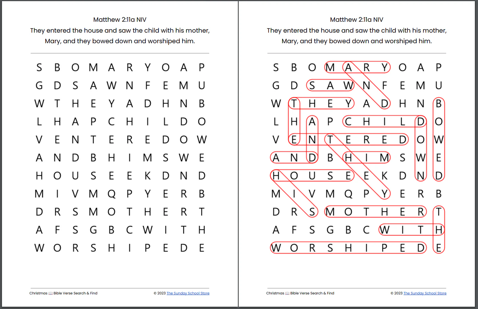 10 Free Christmas 🎄 Bible Word Search Puzzles [PDF Printable Download] - Image 5