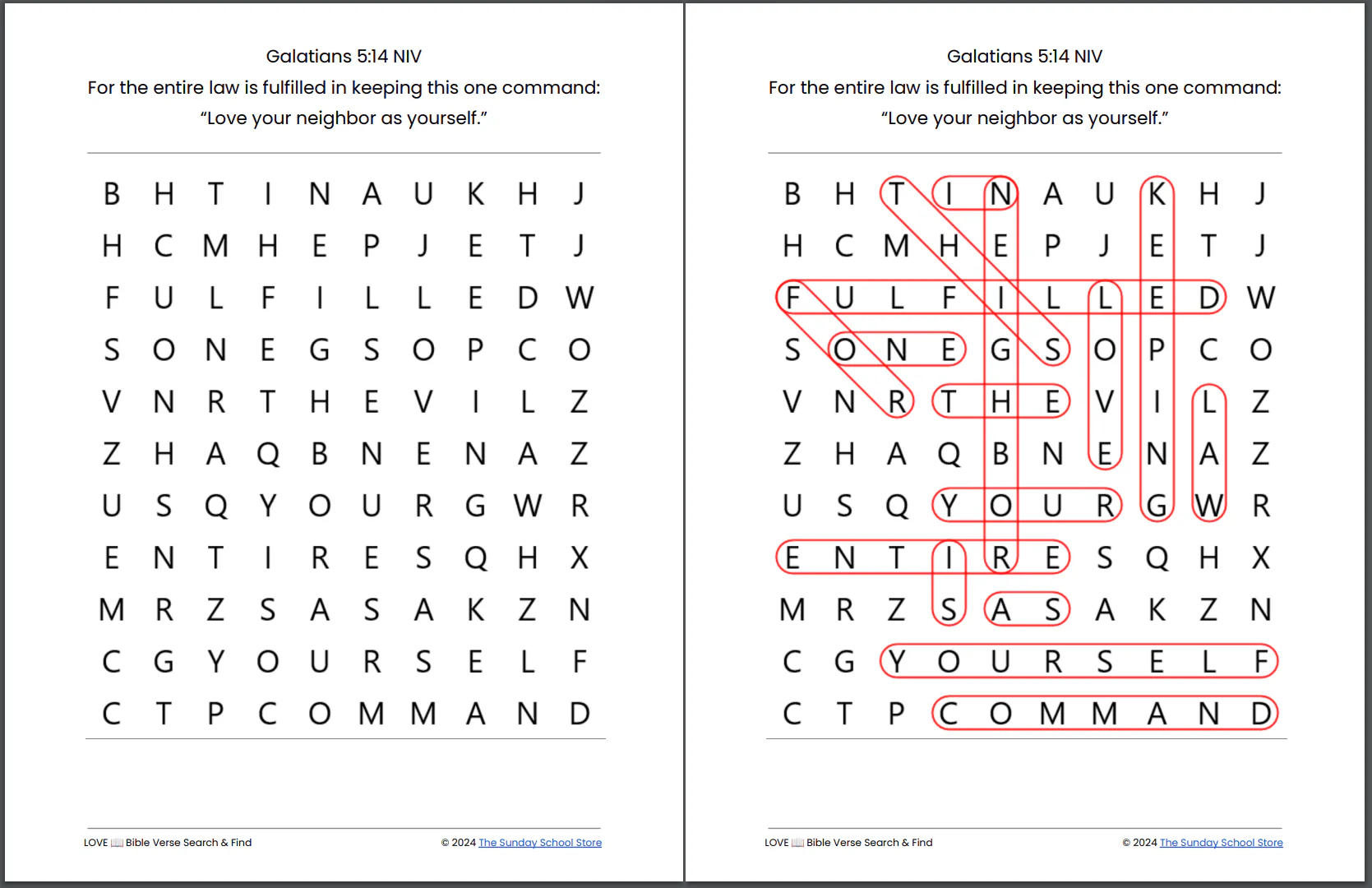 10 Free LOVE 💖  Valentine's Day Bible Word Search Puzzles [PDF Printable Download] - Image 10