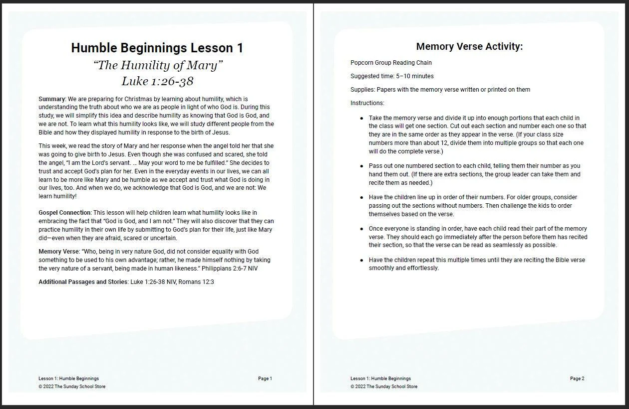 Humble Beginnings: 4-Week Children’s Ministry Curriculum - Image 5