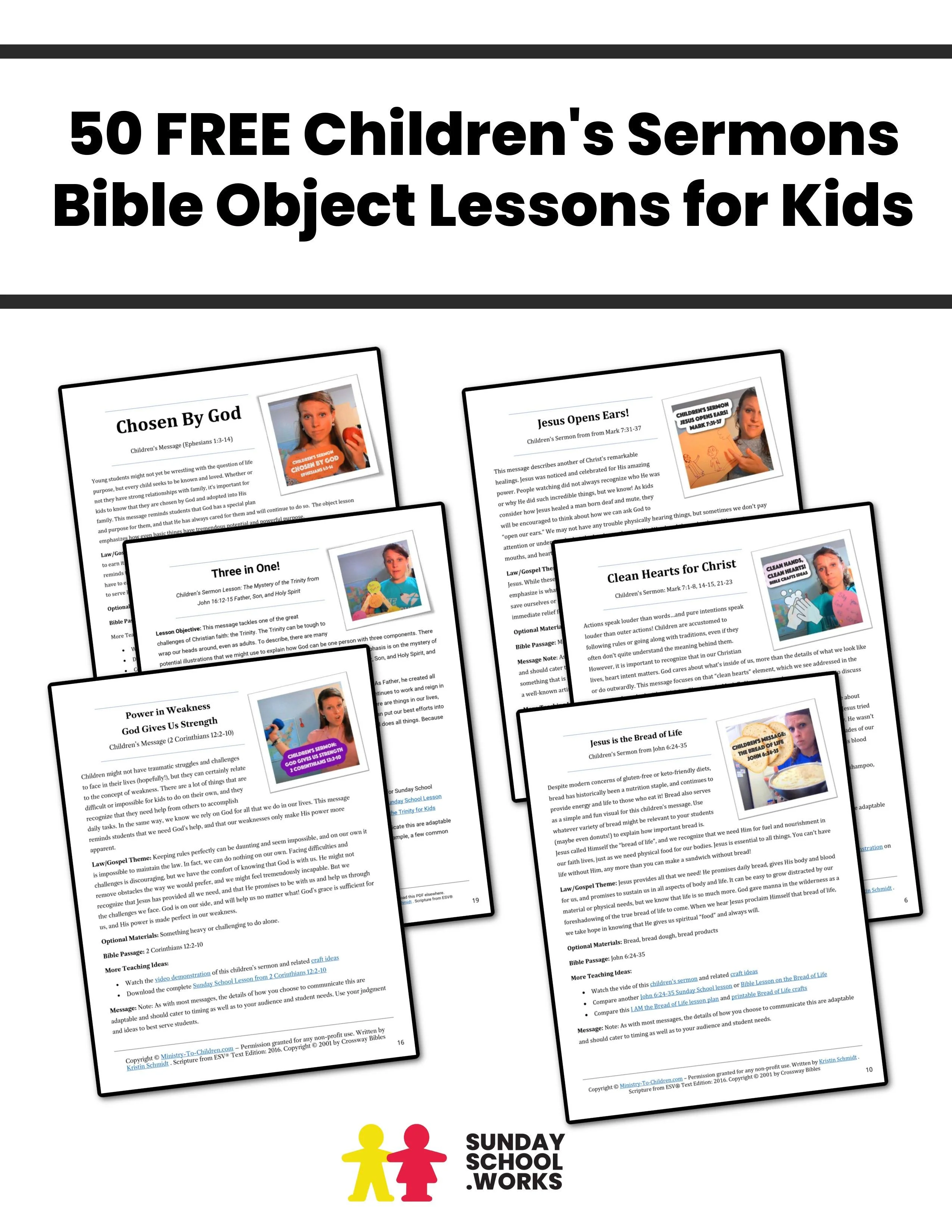 50 Object Lesson Children's Sermon Bundle (Free Download)
