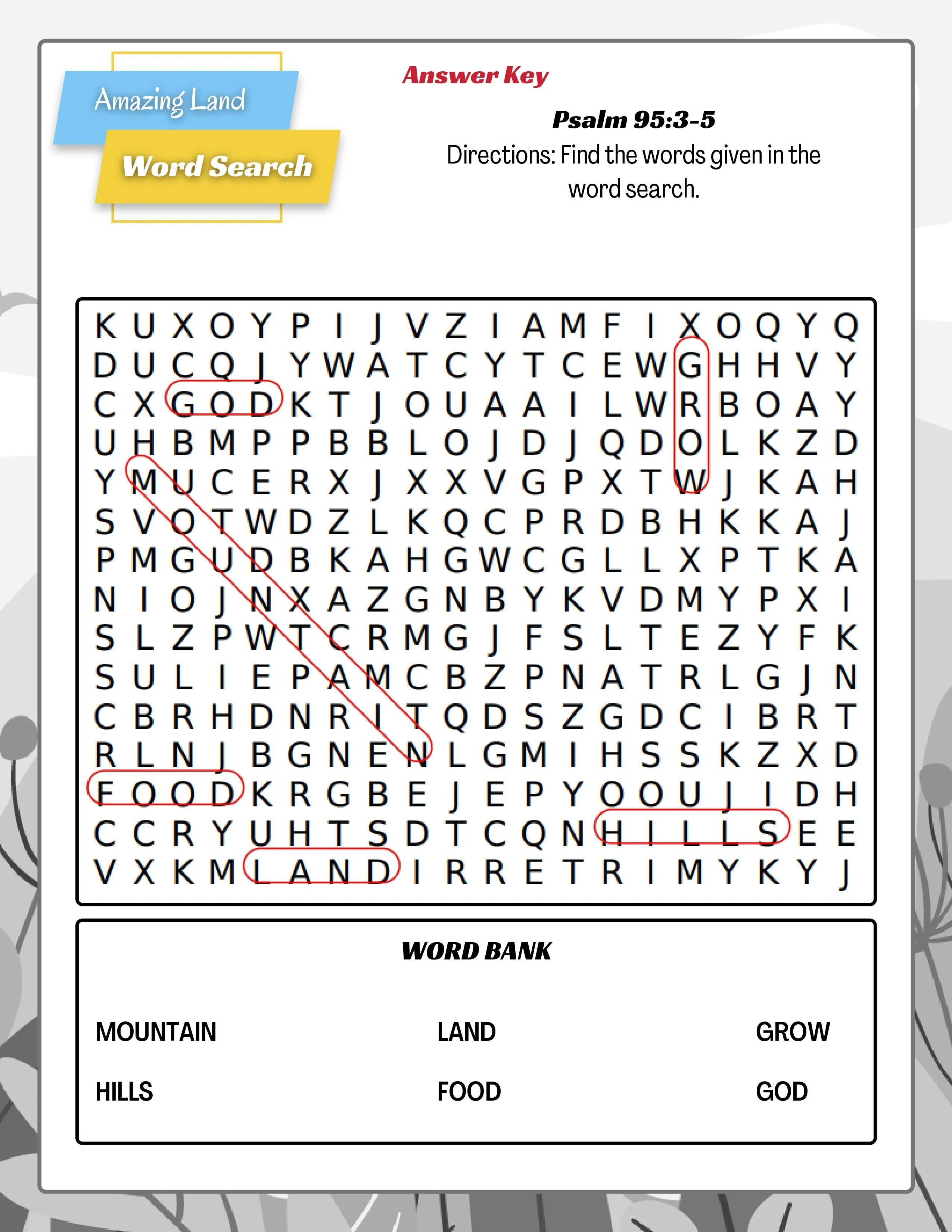 Amazing Nature: 7-Lesson Sunday School Curriculum (download only) - Image 12