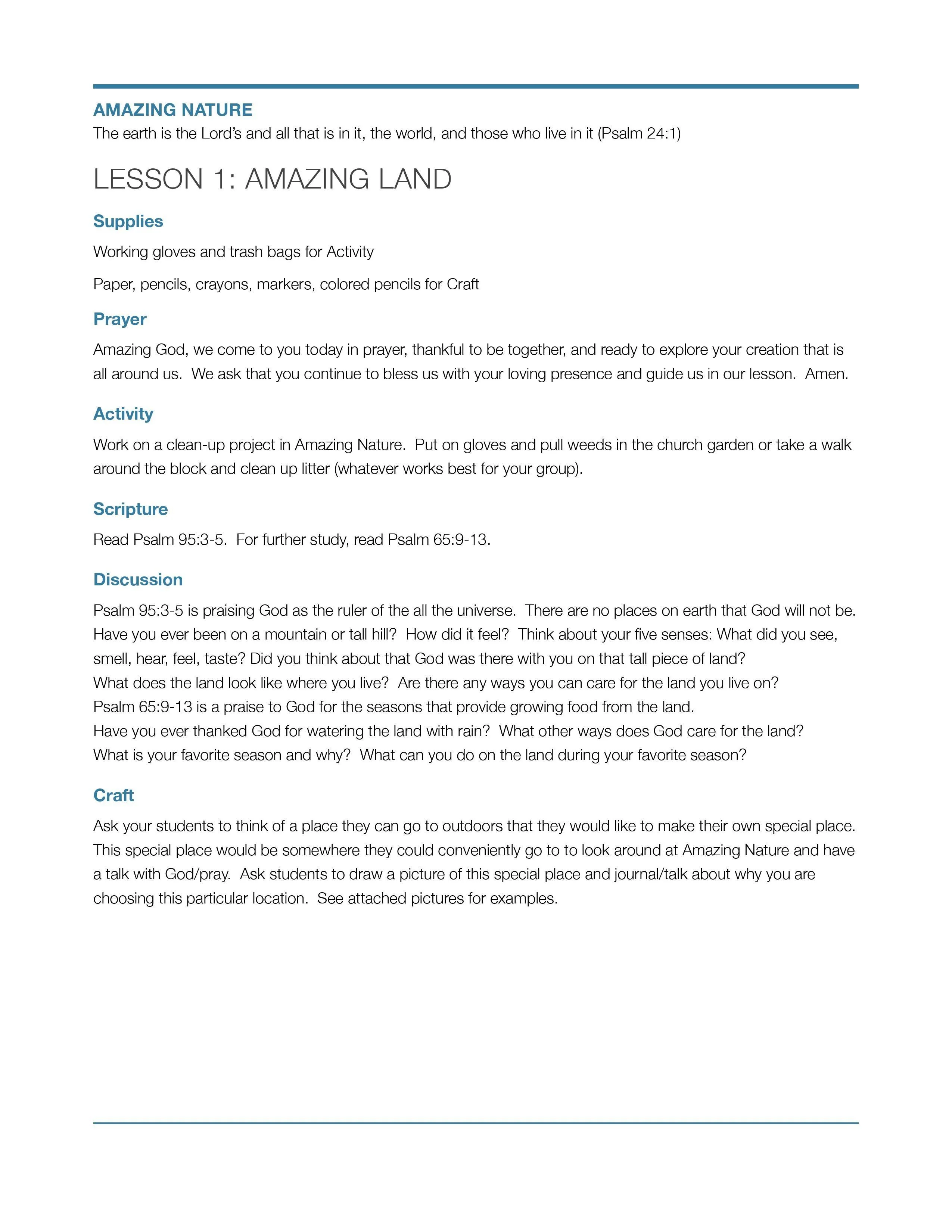 Amazing Nature: 7-Lesson Sunday School Curriculum (download only) - Image 7
