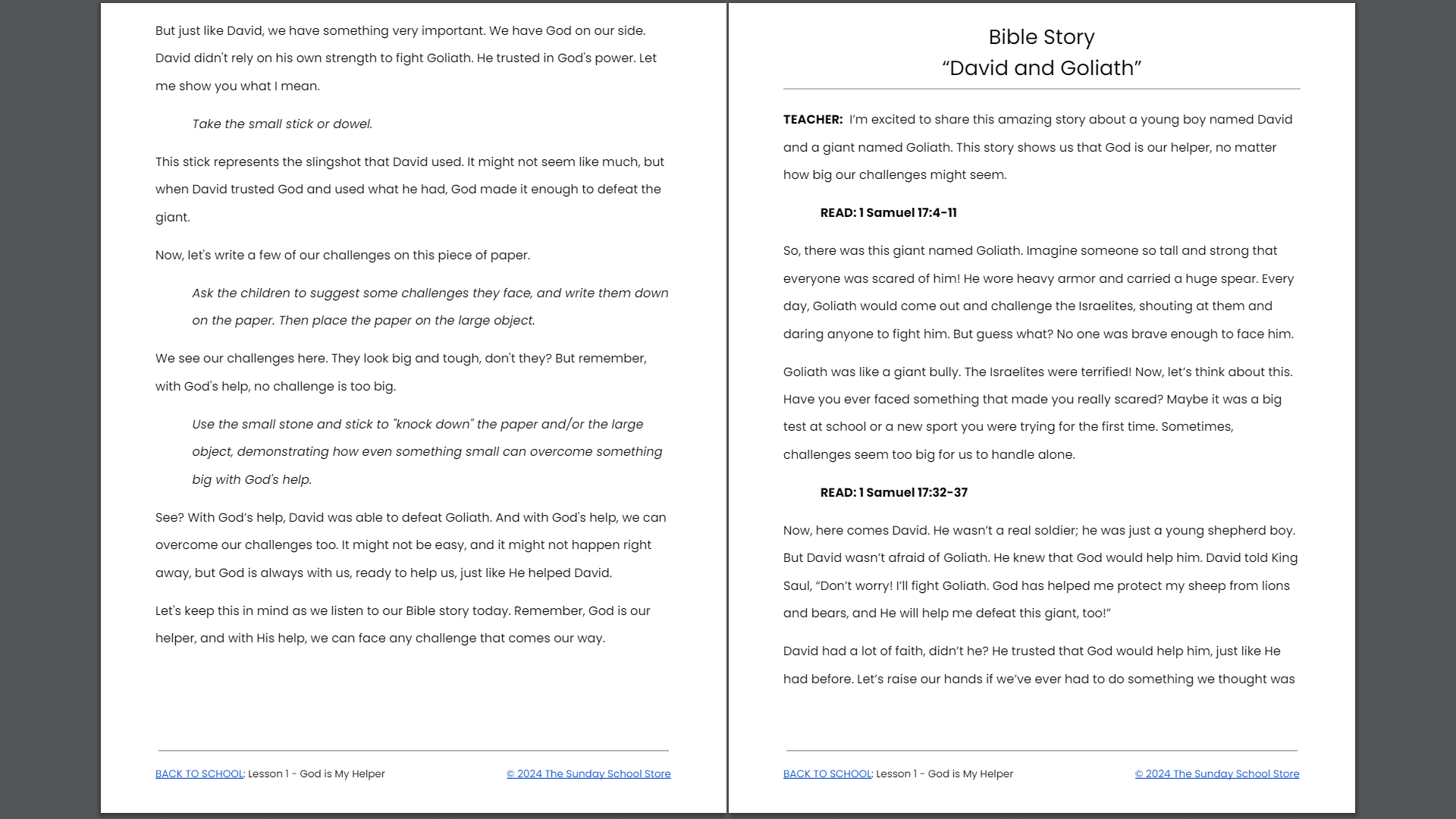 Back To School: 4-Lesson Sunday School Curriculum for Children’s Ministry - Image 5