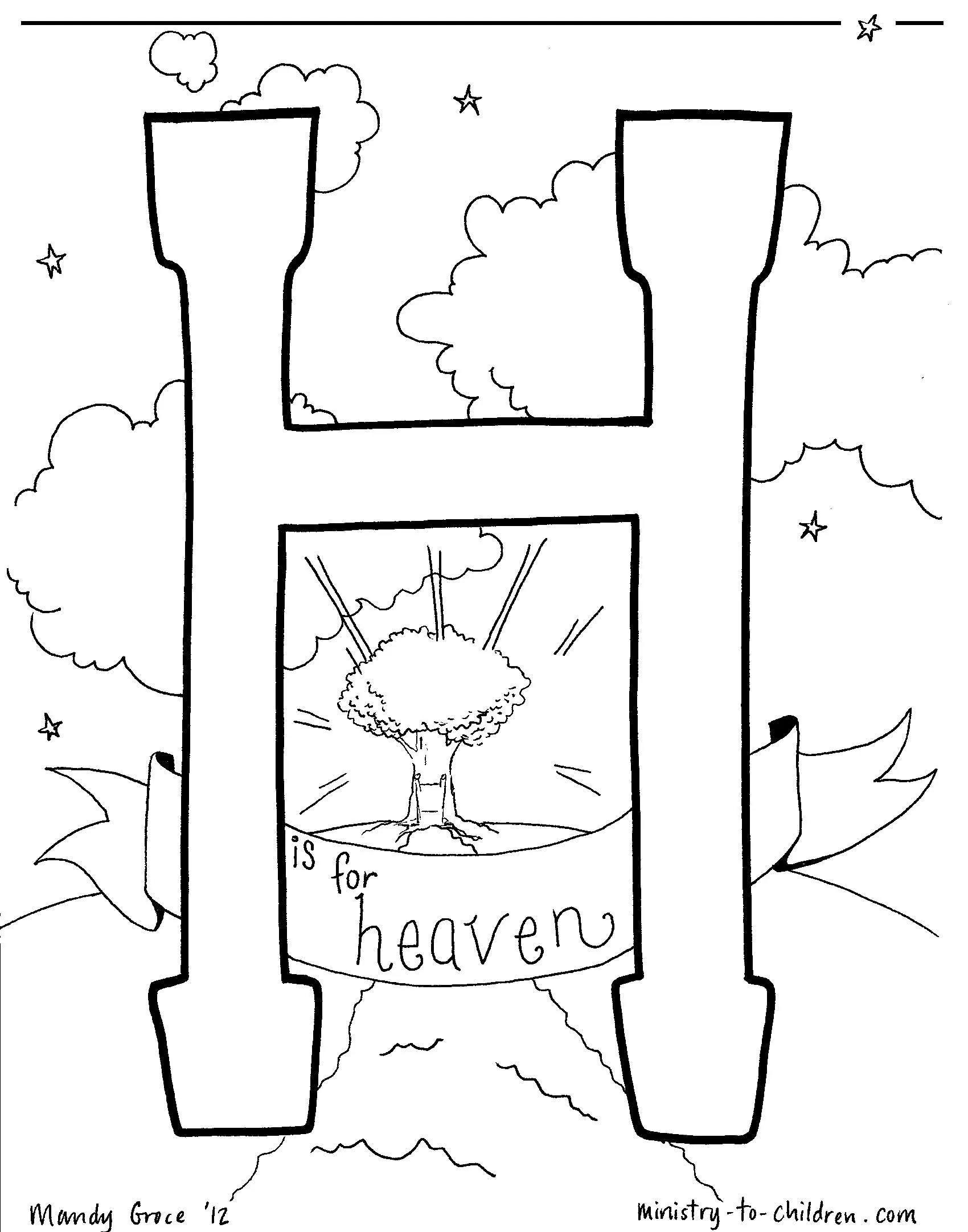 Bible Alphabet Coloring Pages (26 pages) download only - Image 15
