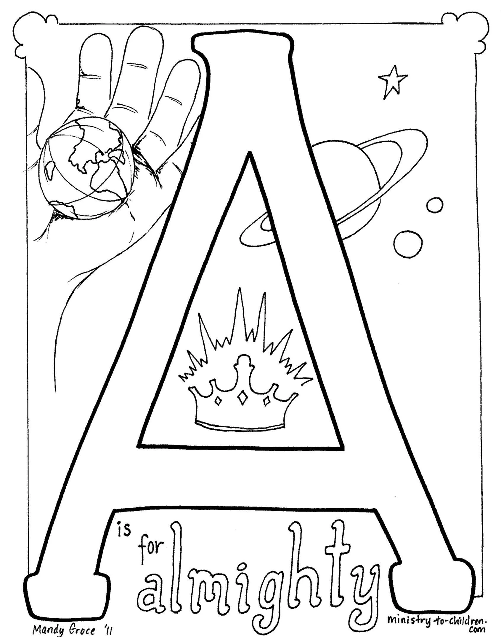 Bible Alphabet Coloring Pages (26 pages) download only - Image 5