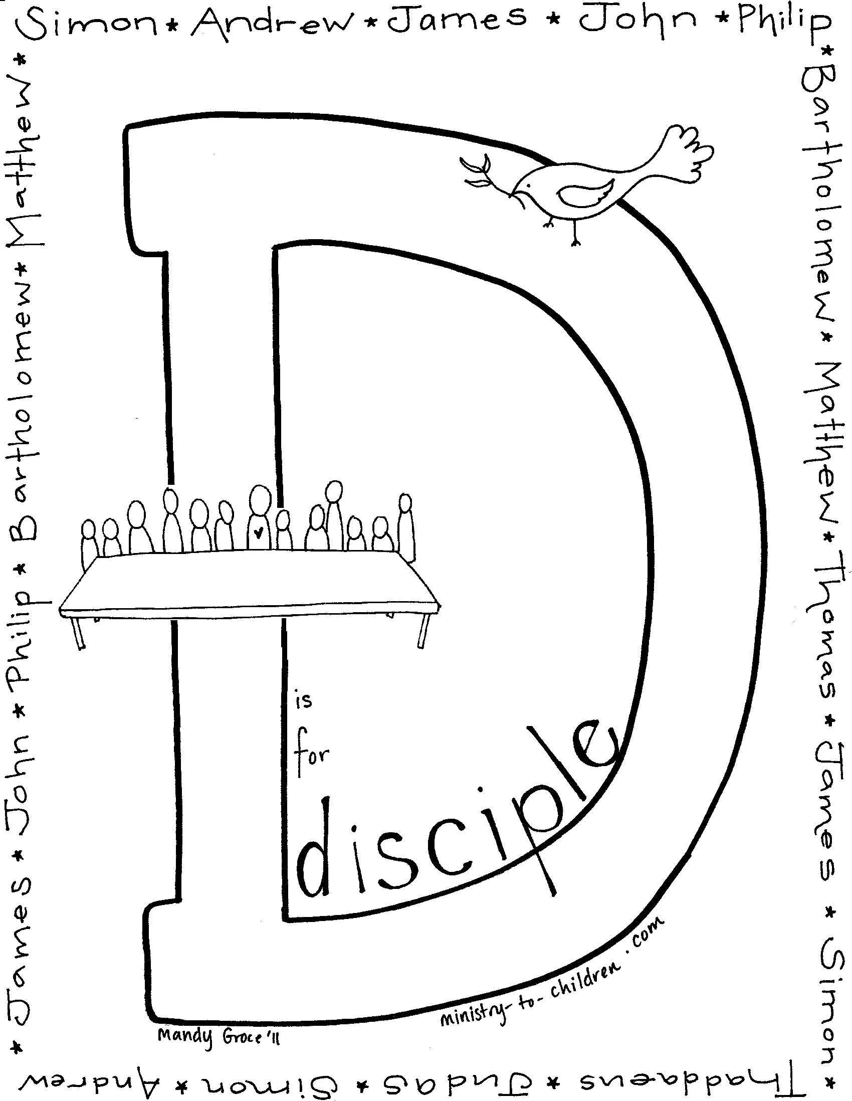 Bible Alphabet Coloring Pages (26 pages) download only - Image 9