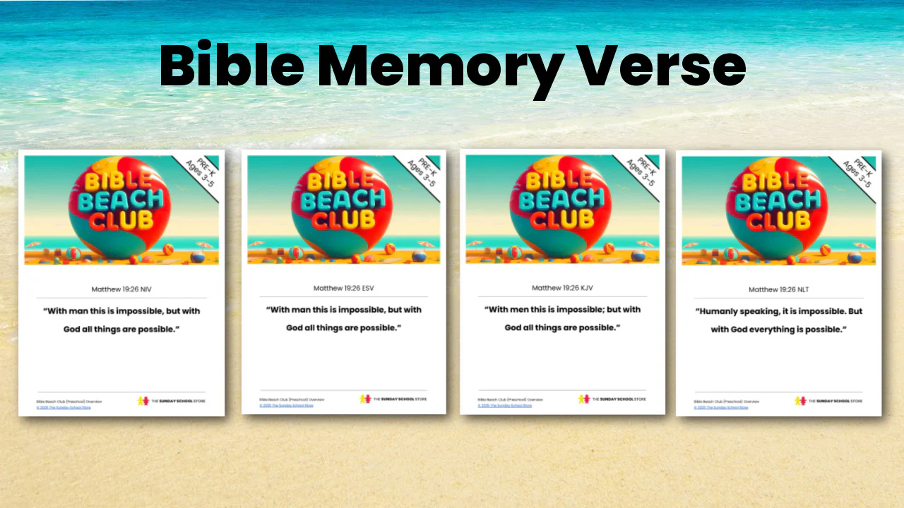 Bible Beach Club PreK 4-Week Preschool Curriculum (ages 3-5) - Image 3