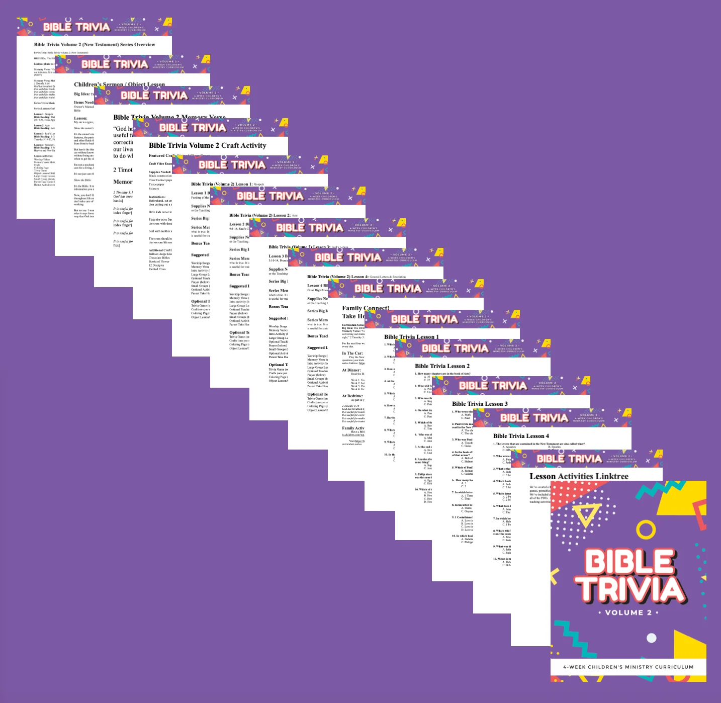 Bible Trivia Volume 2 (New Testament) 4-Week Children’s Ministry Curriculum - Image 3