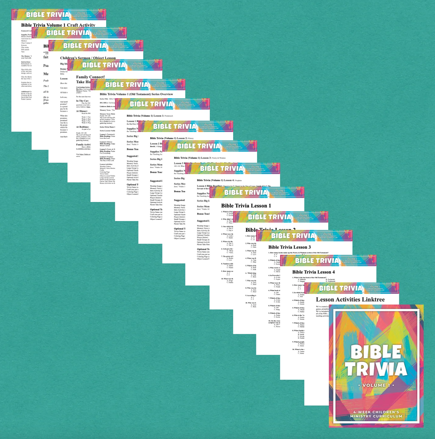 Bible Trivia Volume 1 (Old Testament) 4-Week Children’s Ministry Curriculum - Image 3