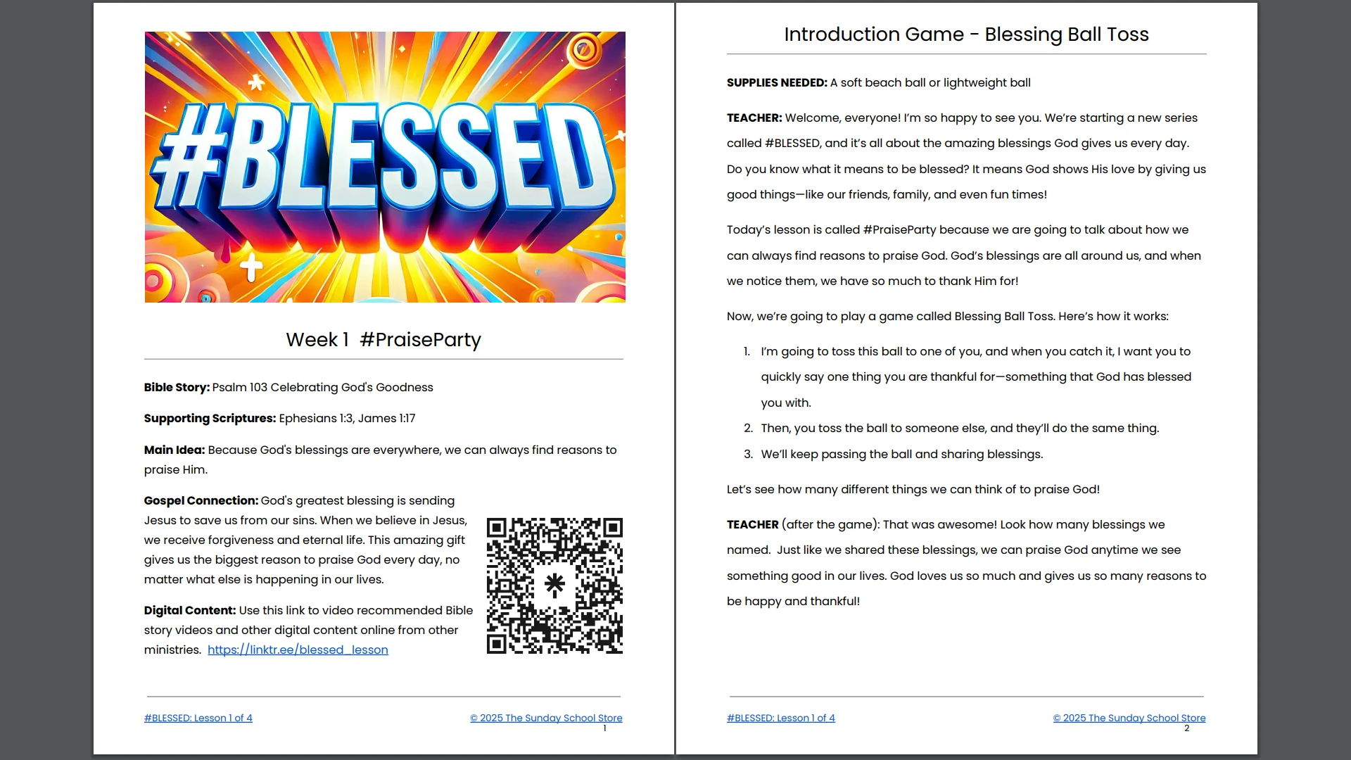 NEW 2025 #BLESSED 4-Week Children's Ministry Curriculum - Image 3
