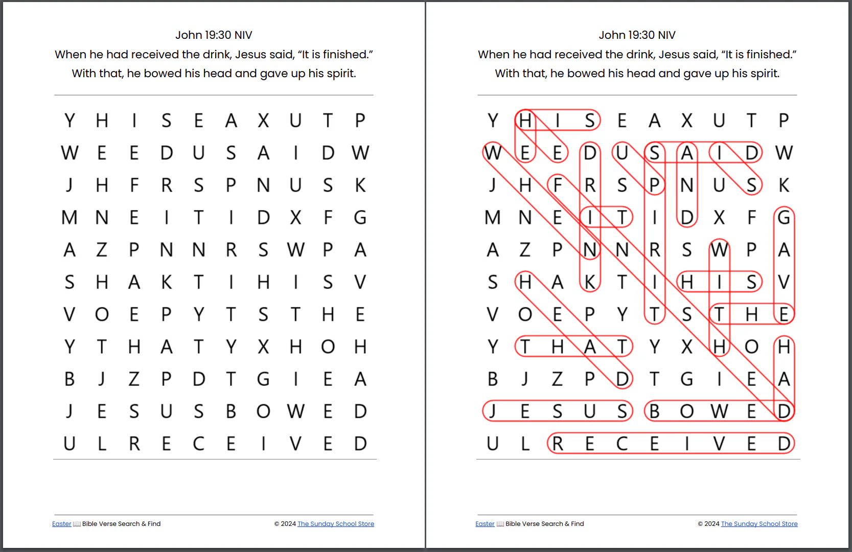 10 Free EASTER 🌄 Jesus is Alive Bible Word Search Puzzles [PDF Printable Download] - Image 11
