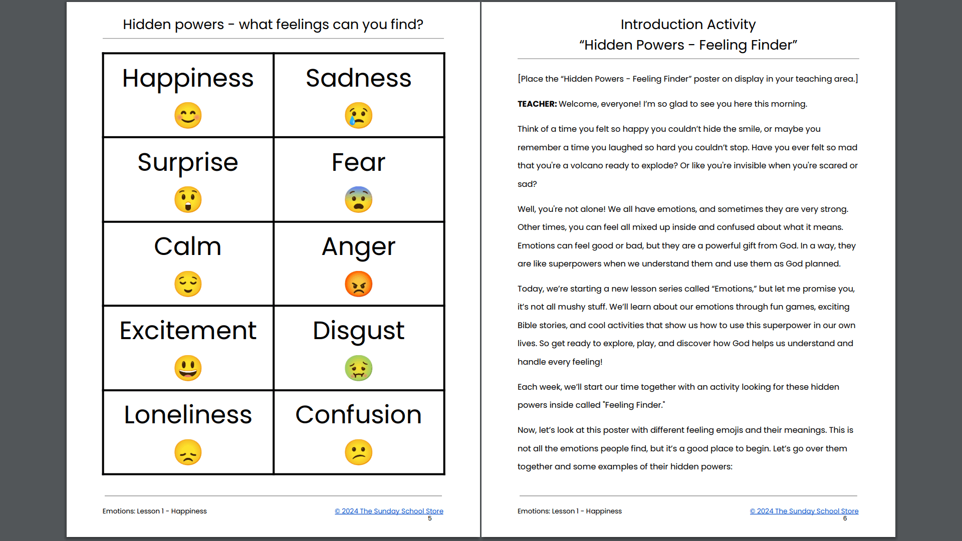 EMOTIONS: 4-Week Sunday School Curriculum for Children's Ministry - Image 4