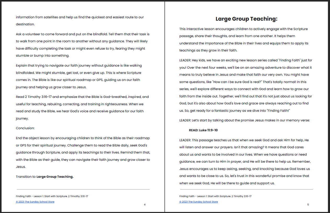 Finding Faith: 4-Week Children's Ministry Curriculum - Image 6