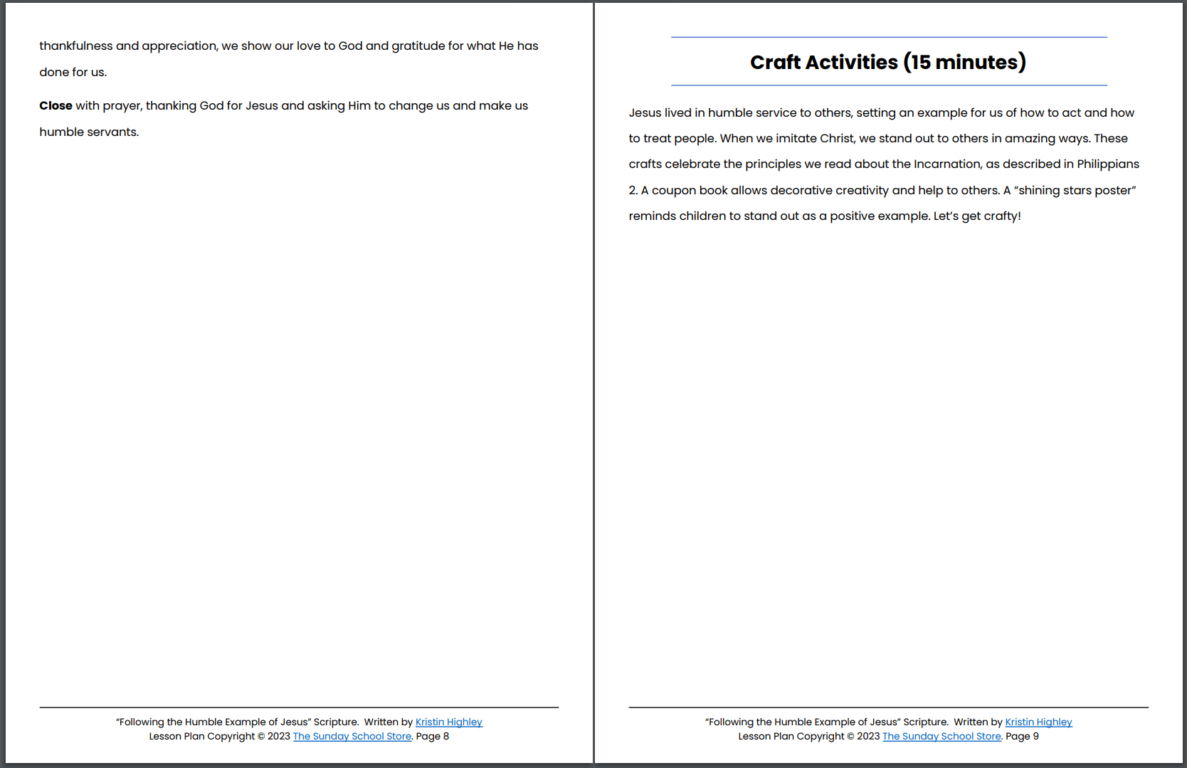 Following the Humble Example of Jesus (Philippians 2:1-18) Printable Bible Lesson & Sunday School Activities - Image 6