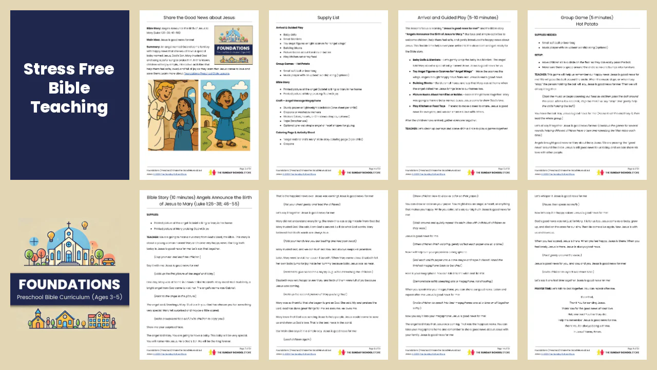 FOUNDATIONS: Preschool Bible Curriculum (Ages 3-5 Years Old) - Image 5