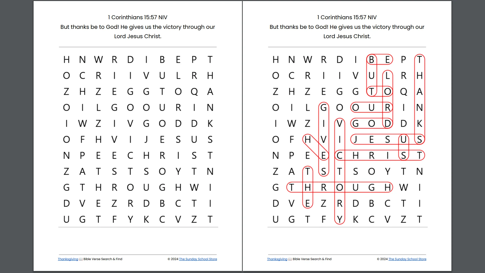 10 Free Thanksgiving 🦃 Bible Word Search Puzzles [PDF Printable Download] - Image 3