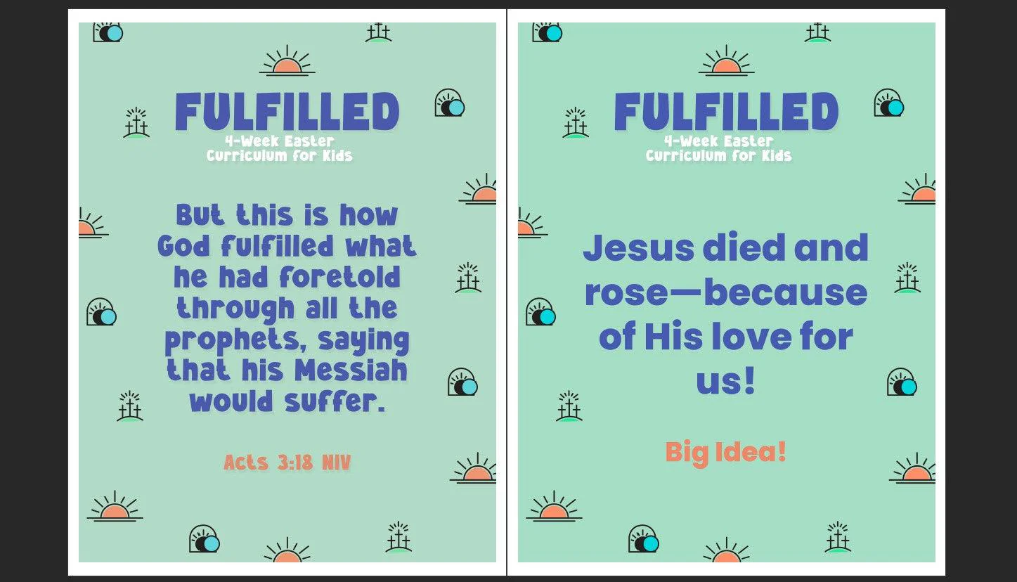 Fulfilled: 4-Lesson Easter Curriculum for Kids - Image 3