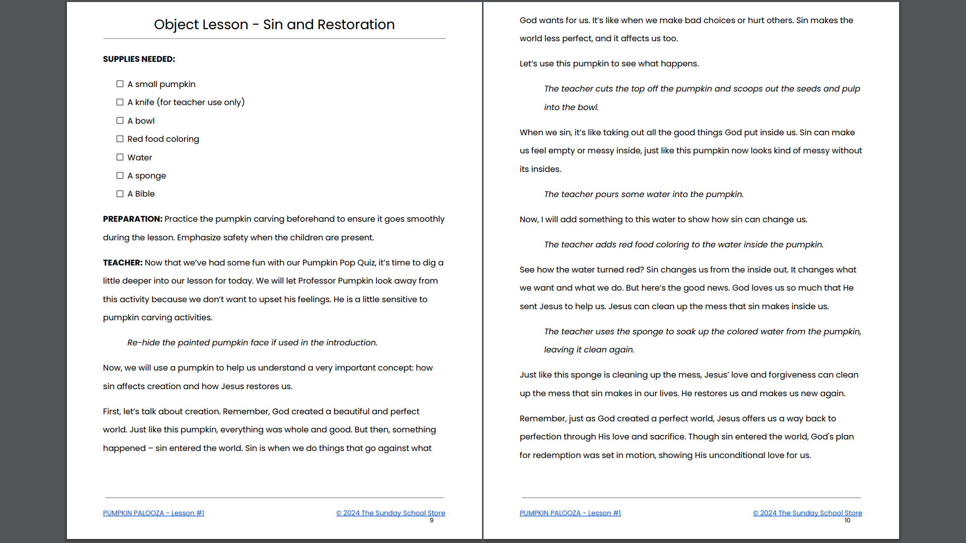 PUMPKIN PALOOZA: 4-Lesson Fall Themed Children's Ministry Curriculum - Image 7