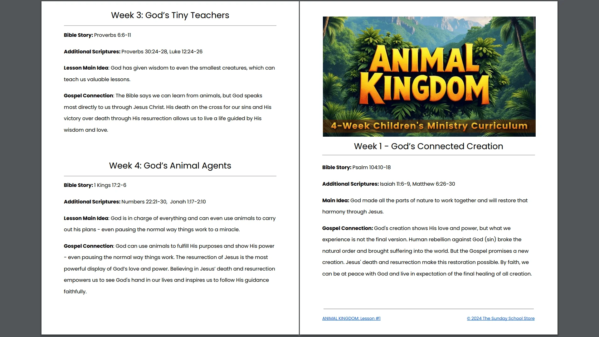 Animal Kingdom: 4-Week Children's Ministry Curriculum (ages 6-12) - Image 3