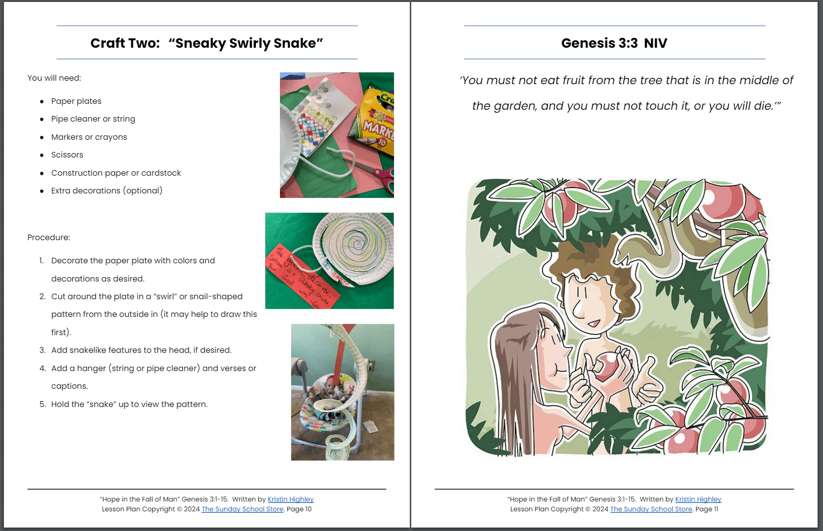 Hope in the Fall of Man (Genesis 3:1-15) Sunday School Lesson & Activities for Kids PDF - Image 3