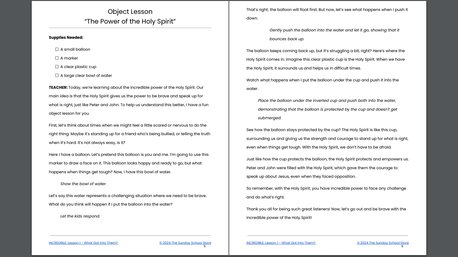 Incredible: 4-Lesson Sunday School Curriculum for Children's Ministry - Image 6