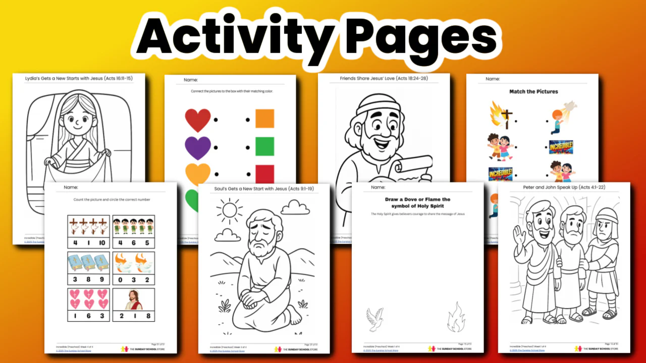 Incredible! PreK 4-Week Preschool Curriculum (ages 3-5) - Image 3
