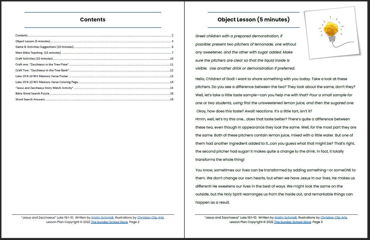 Jesus and Zacchaeus (Luke 19:1-10) Printable Bible Lesson & Sunday School Activities - Image 3