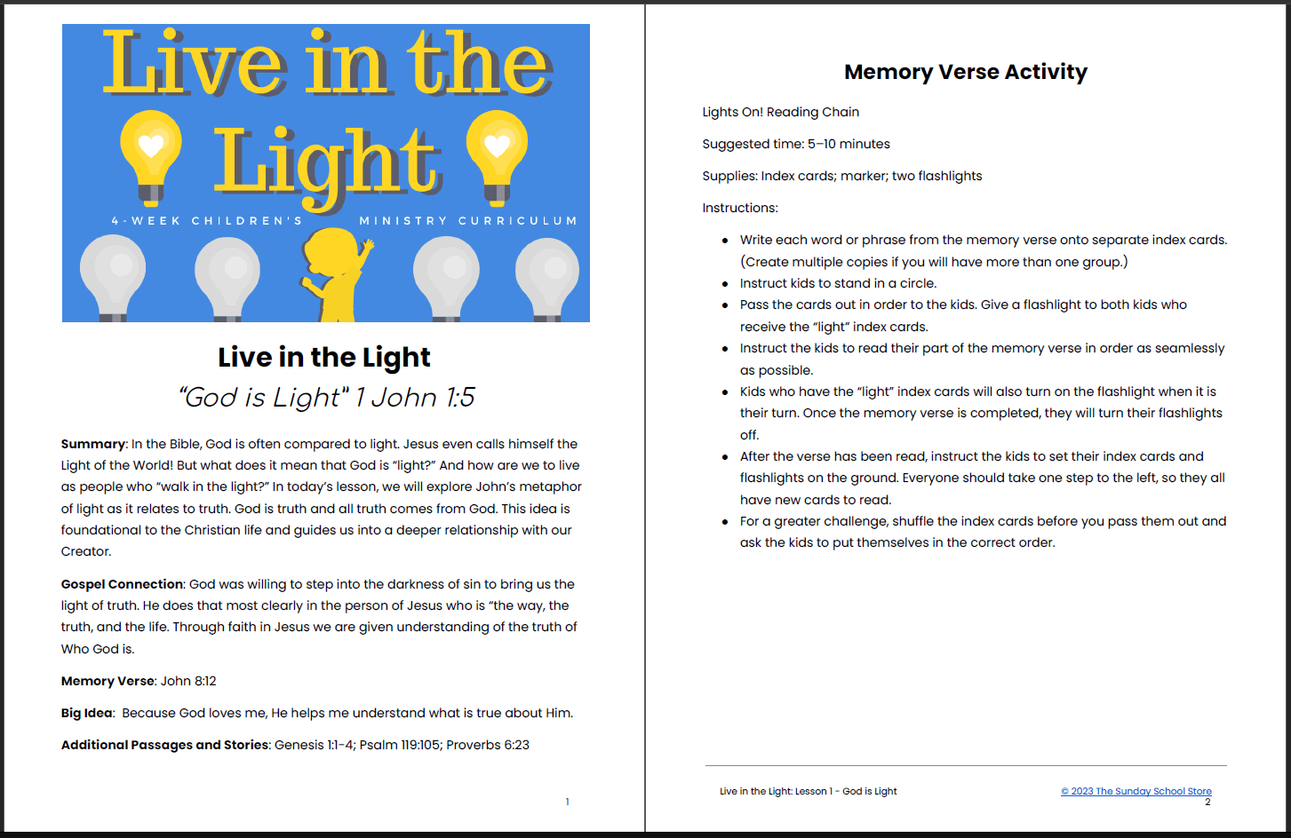Live the Light: 4-Week Children's Ministry Curriculum - Image 7