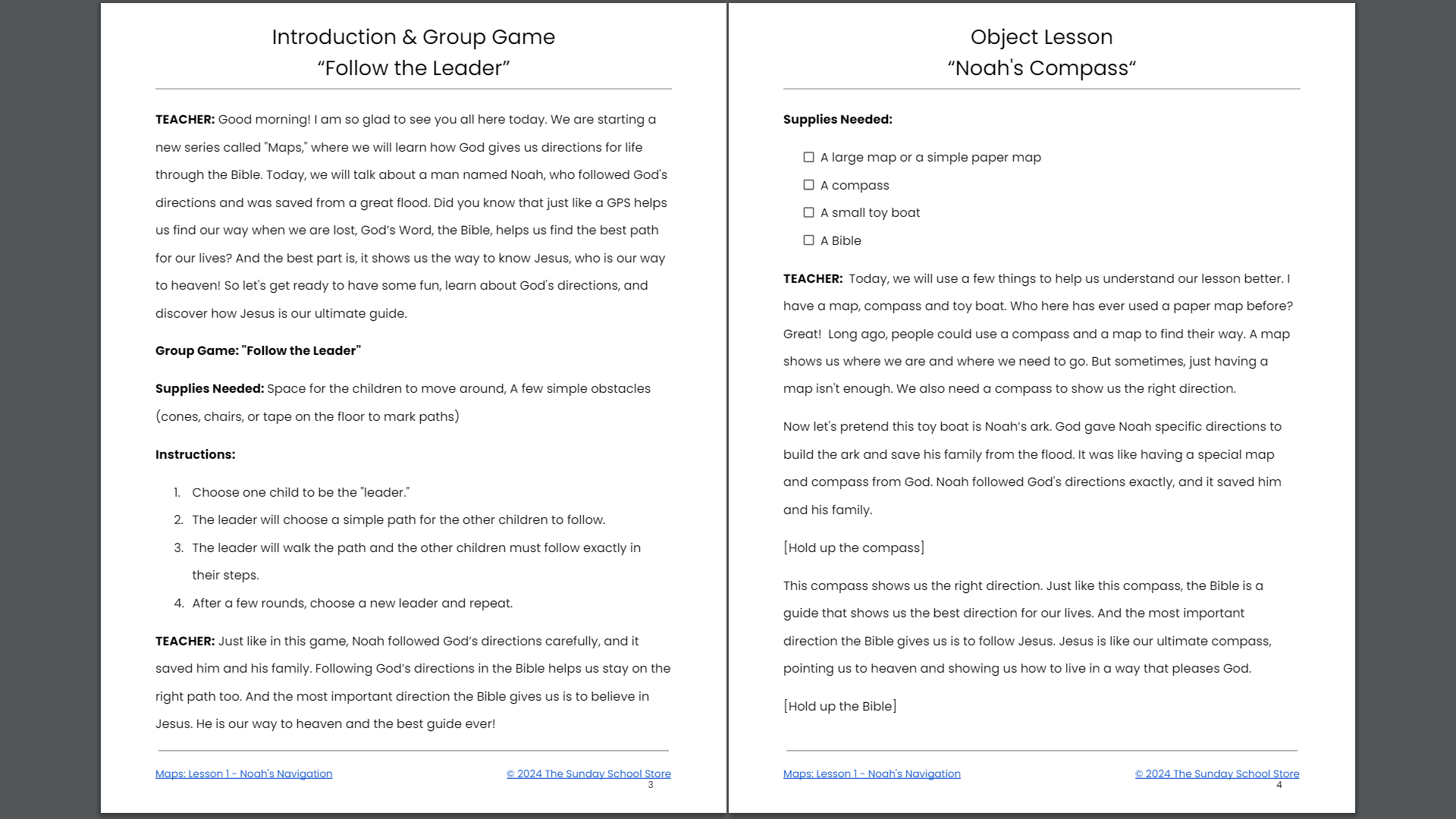 Maps: 4-Week Sunday School Curriculum for Children’s Ministry - Image 7