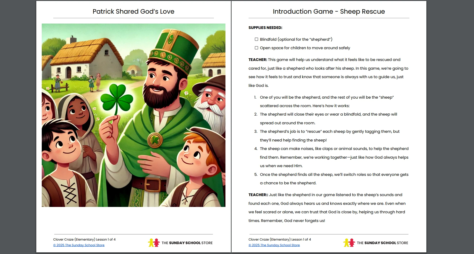 NEW Clover Craze: 4-Week Children's Ministry Curriculum (Age 6-12) St. Patrick's Day - Image 5