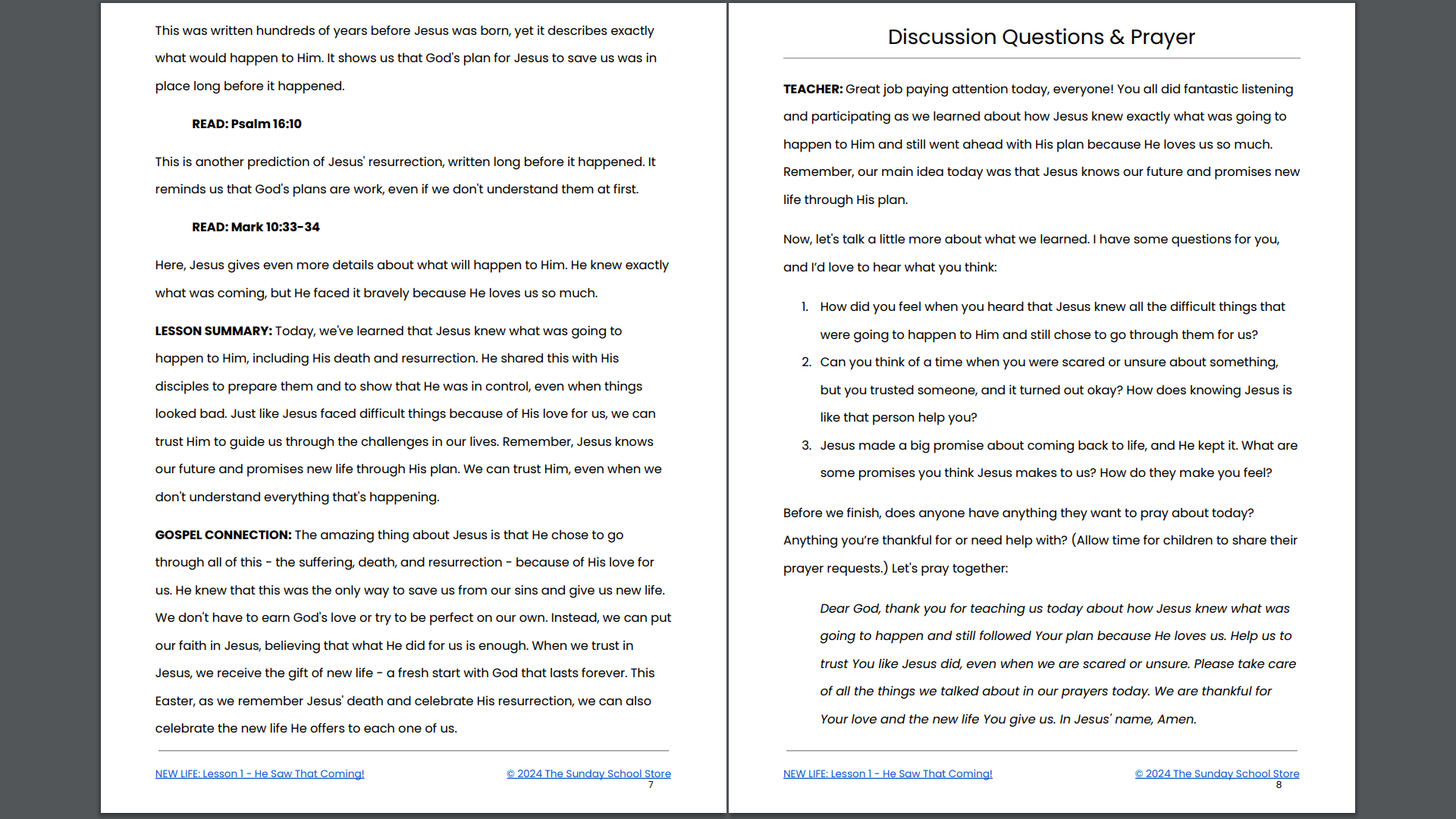NEW LIFE: 5-Lesson EASTER Sunday School Curriculum for Children's Ministry - Image 7
