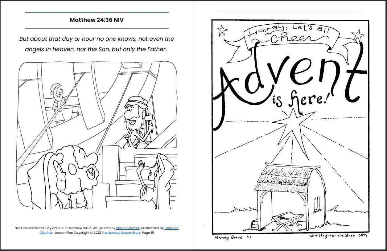 No One Knows the Day and Hour (Matthew 24:36-42) Printable Advent Bible Lesson & Sunday School Activities - Image 10