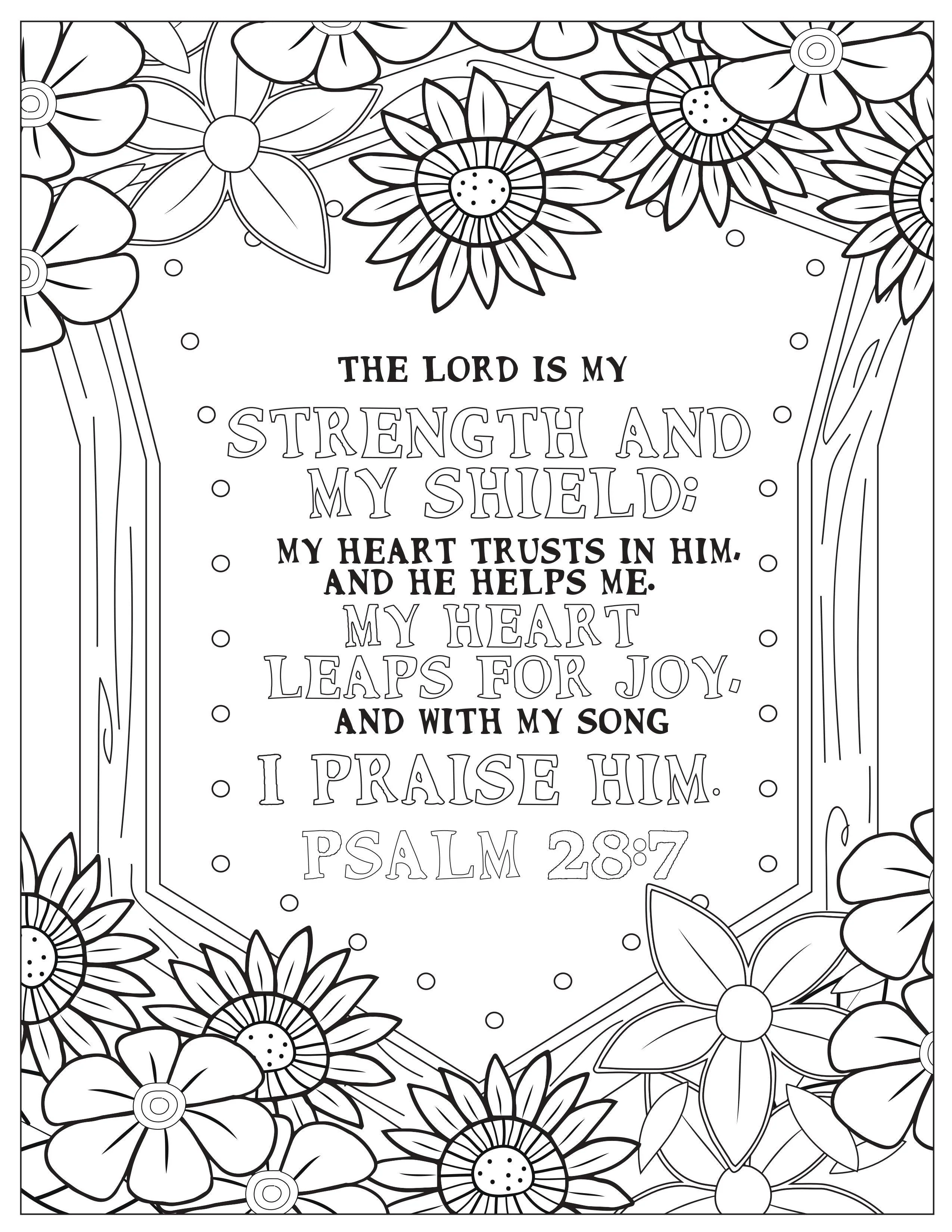 Book of Psalms: 37 Page Bible Coloring Book  (download only) - Image 10