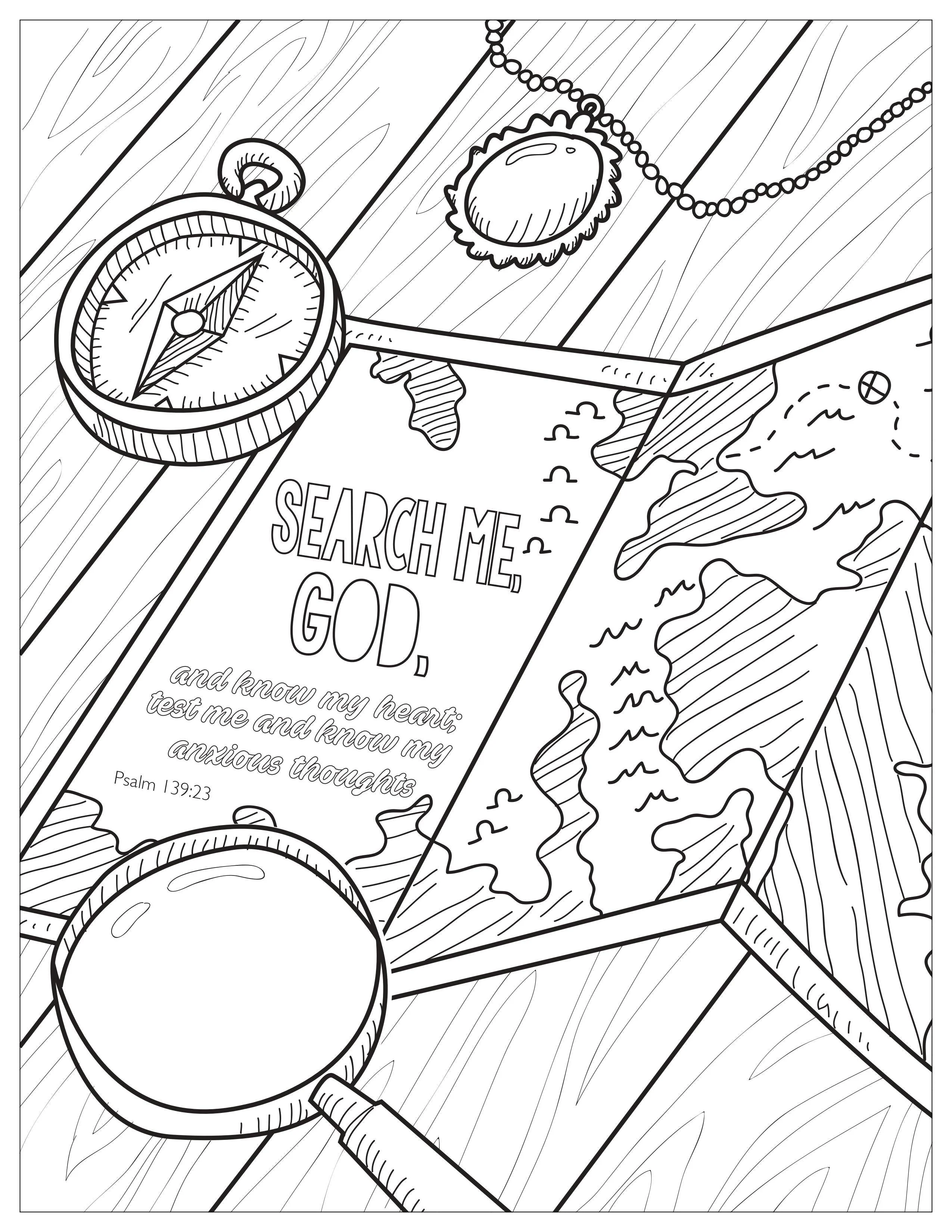 Book of Psalms: 37 Page Bible Coloring Book  (download only) - Image 14