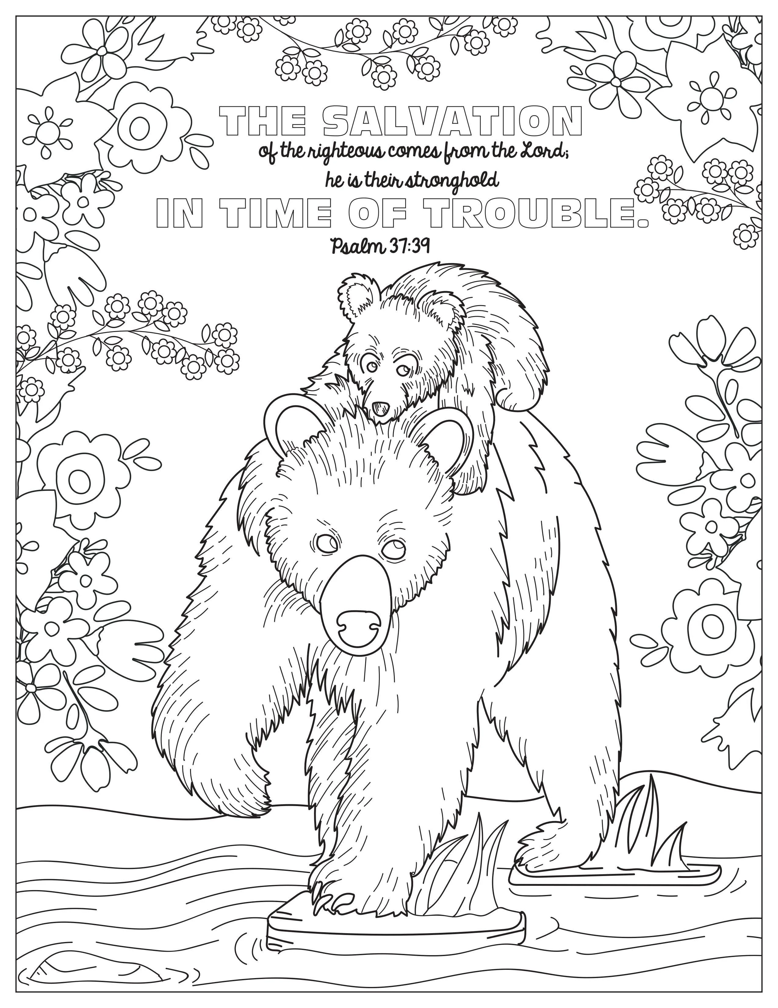 Book of Psalms: 37 Page Bible Coloring Book  (download only) - Image 21