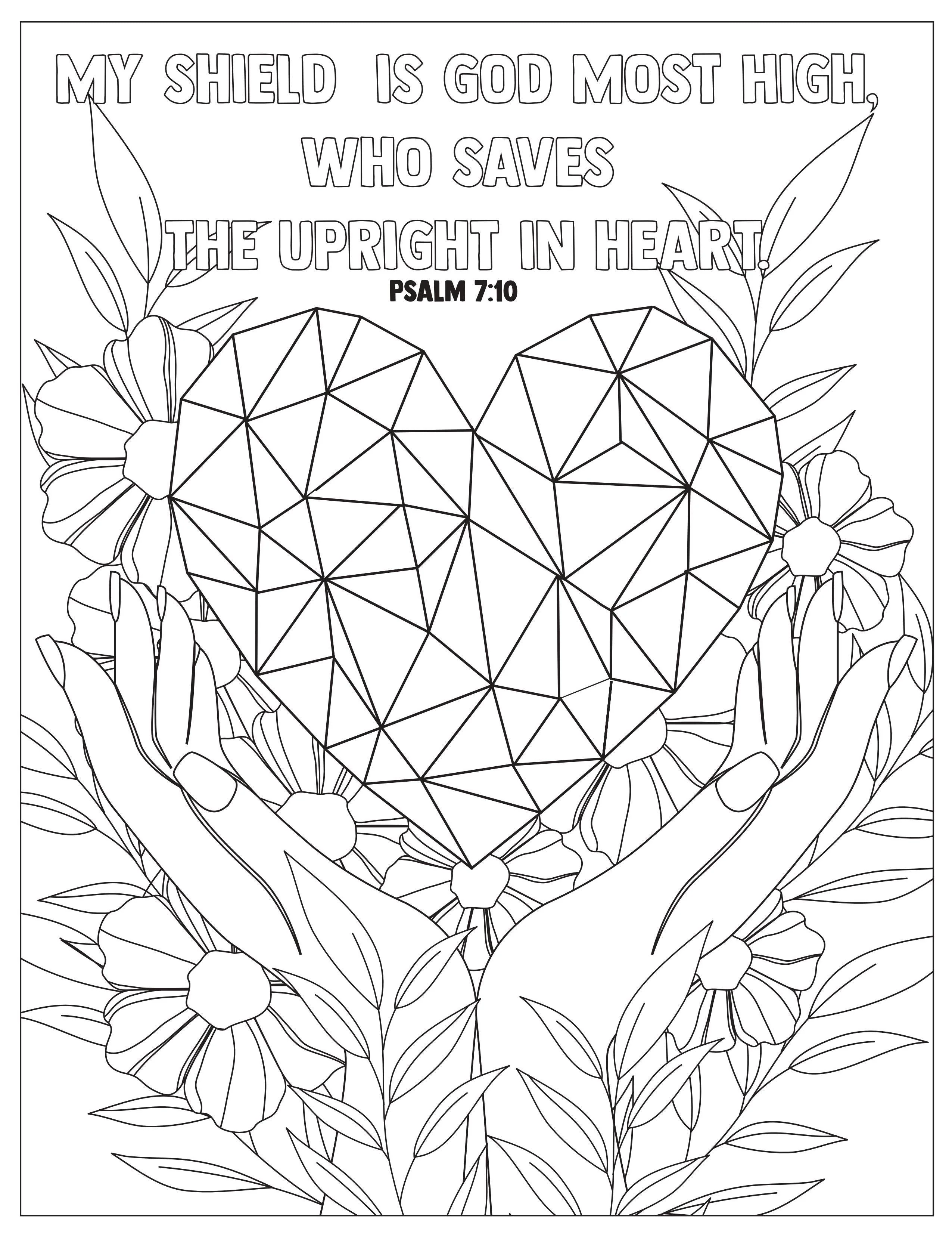 Book of Psalms: 37 Page Bible Coloring Book  (download only) - Image 22