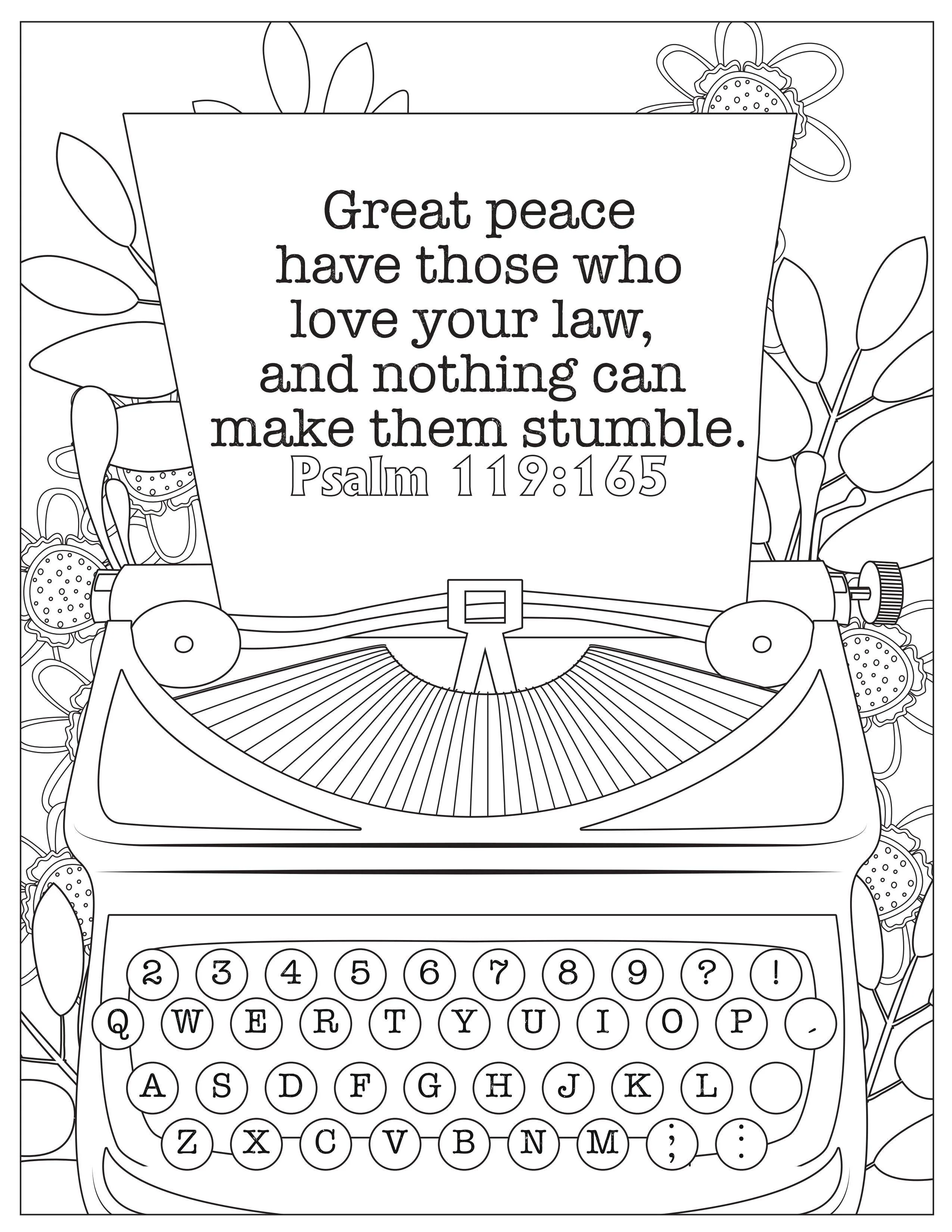 Book of Psalms: 37 Page Bible Coloring Book  (download only) - Image 31
