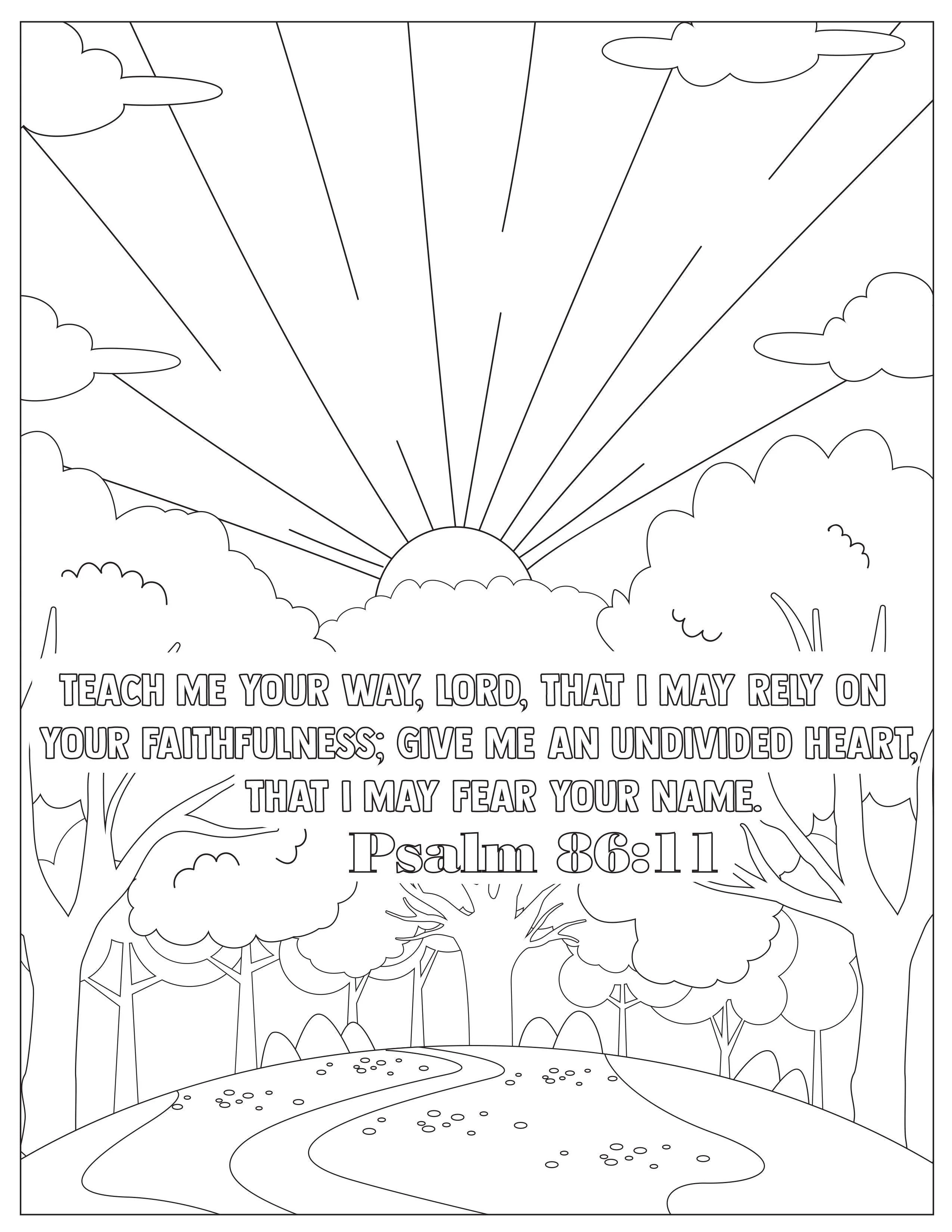 Book of Psalms: 37 Page Bible Coloring Book  (download only) - Image 32