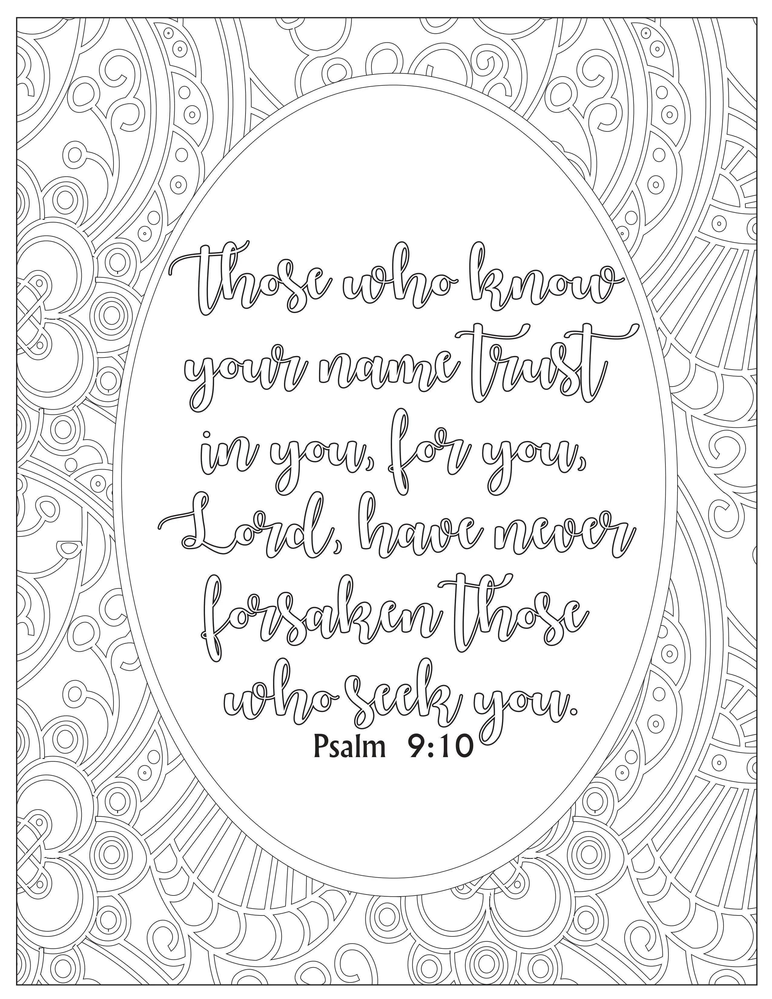 Book of Psalms: 37 Page Bible Coloring Book  (download only) - Image 37