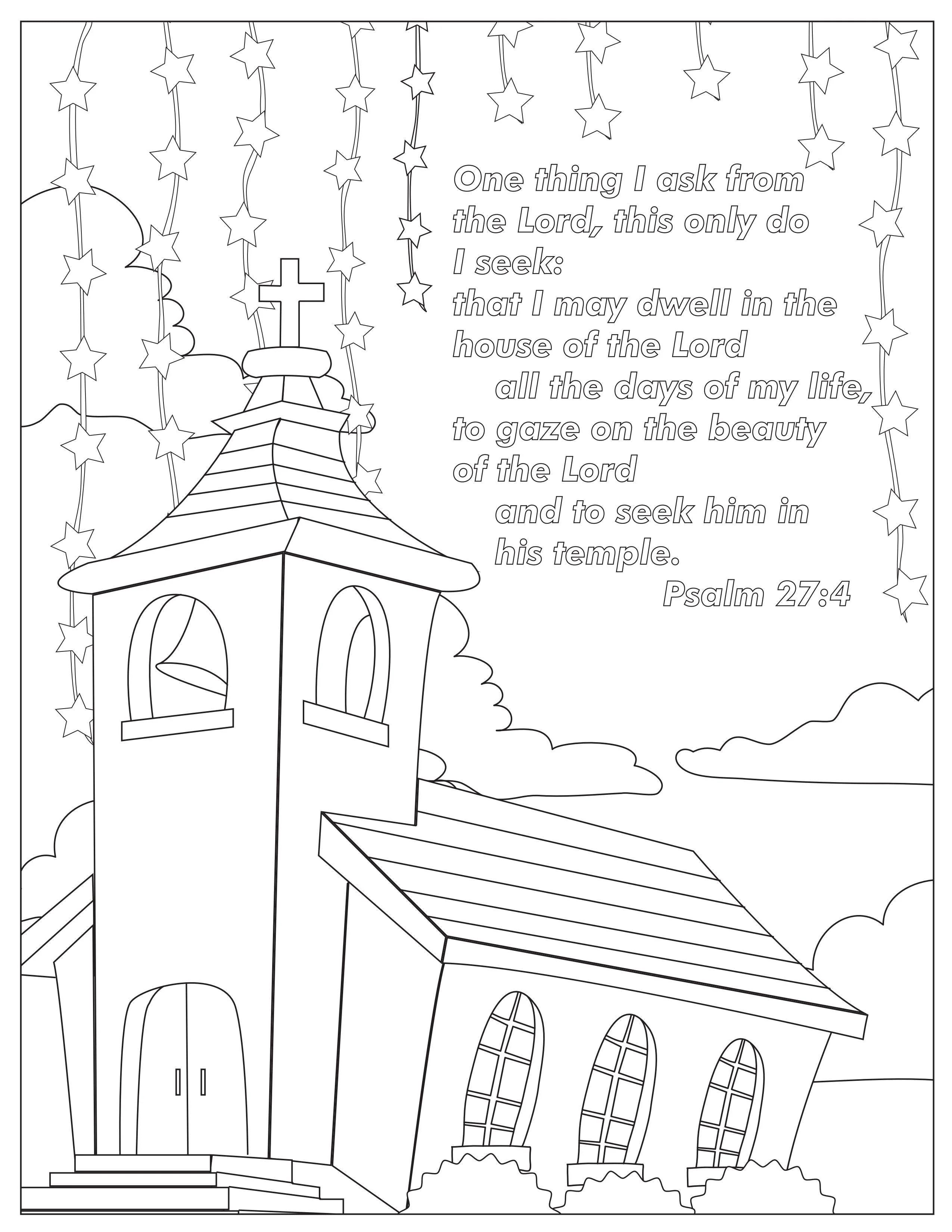Book of Psalms: 37 Page Bible Coloring Book  (download only) - Image 4