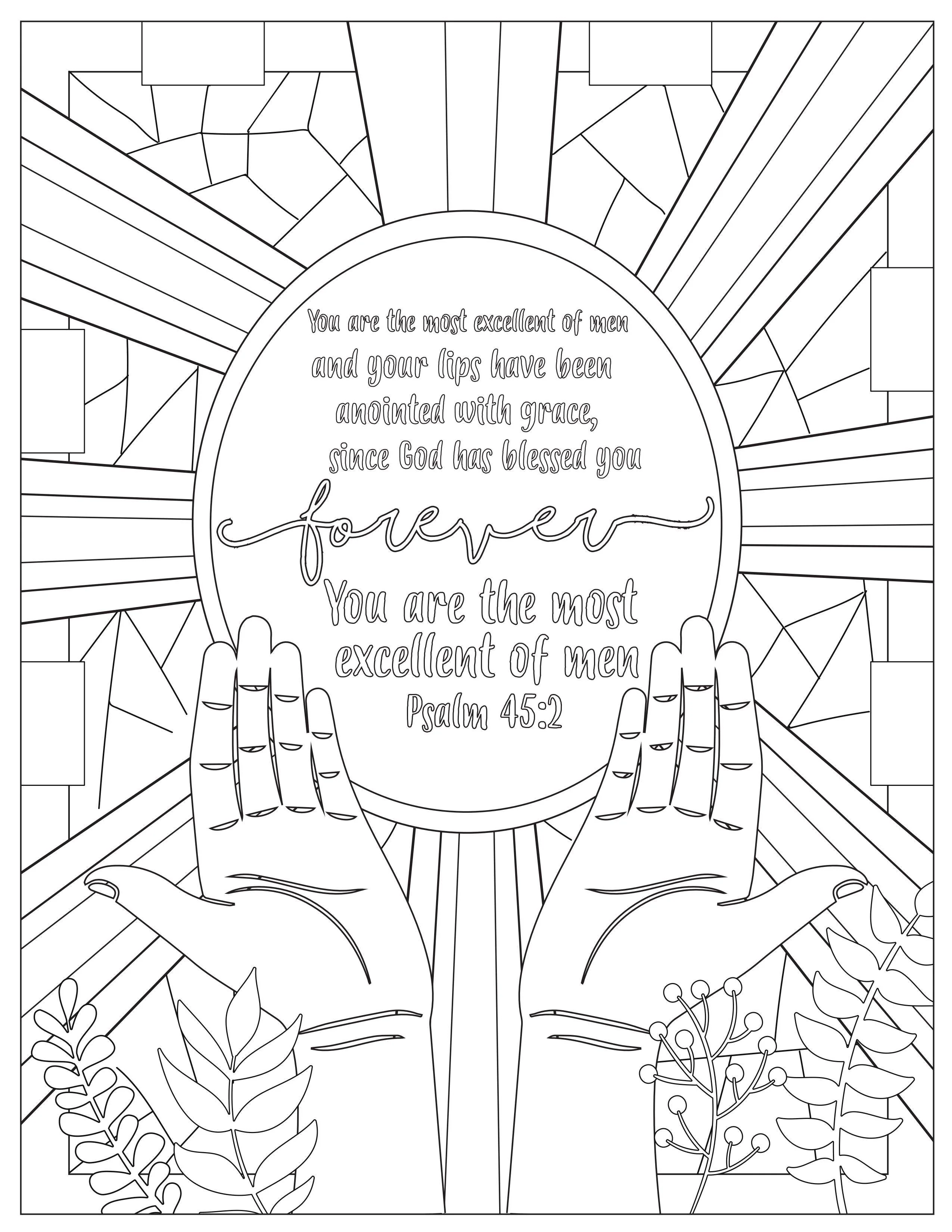 Book of Psalms: 37 Page Bible Coloring Book  (download only) - Image 8