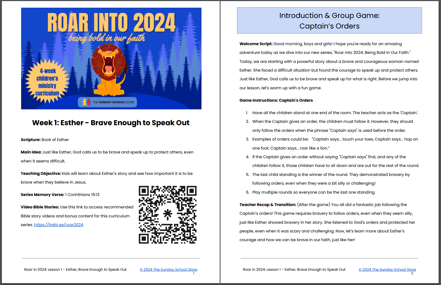 Roar into 2024 š¦ 4-Lesson New Year's Curriculum for Children's Ministry - Image 8