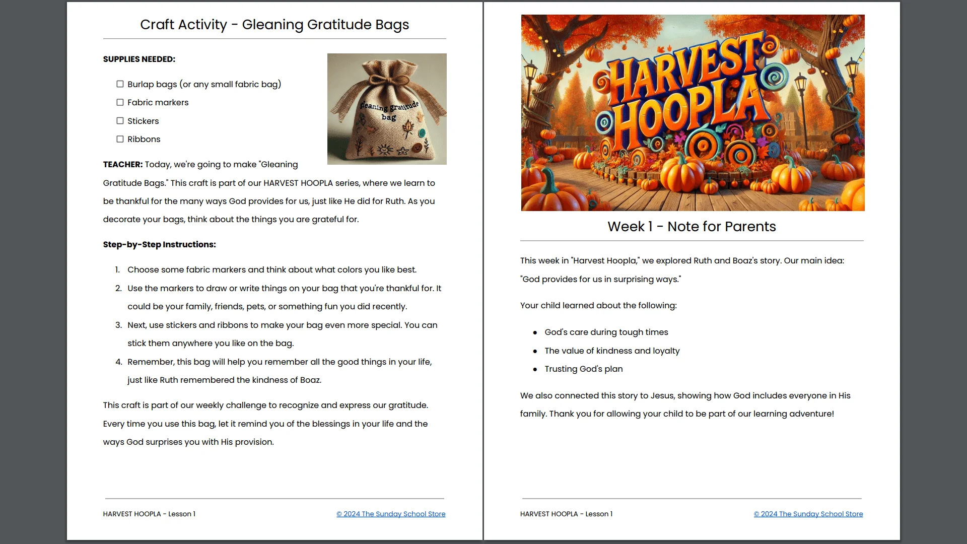 HARVEST HOOPLA: 4-Week Children's Ministry Curriculum - Image 7