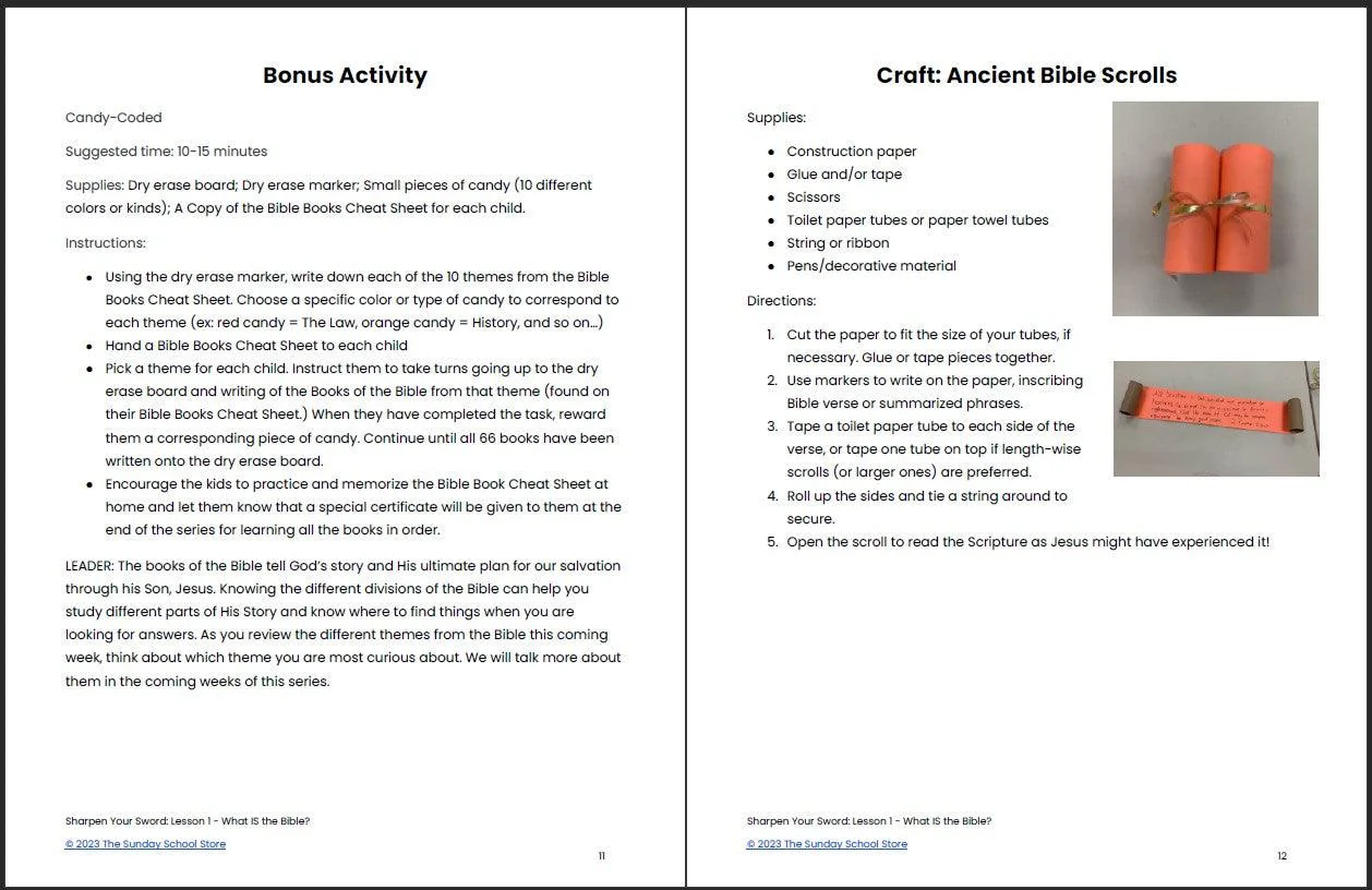 Sharpen Your Sword: 4-Week Children's Ministry Curriculum - Image 9