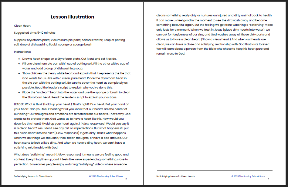 So Satisfying 4-Week Children's Ministry Curriculum - Image 8