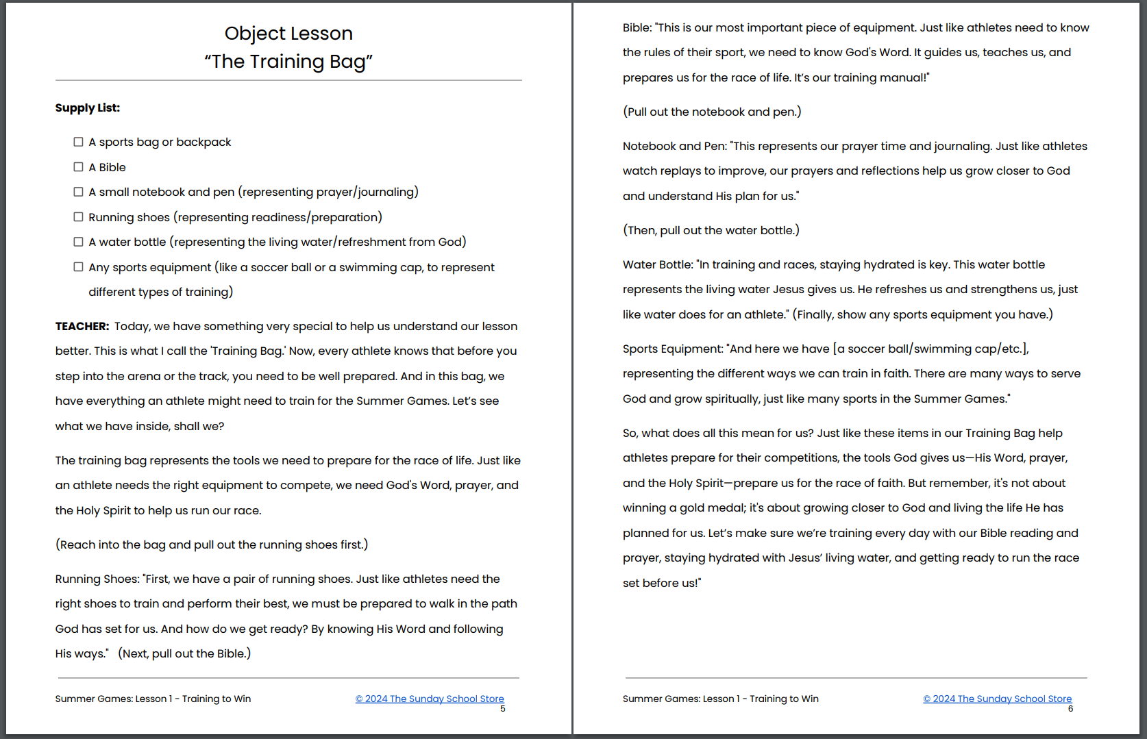 Summer Games: 3-Week Sunday School Curriculum for Children’s Ministry with Olympic Theme for 2024 - Image 7
