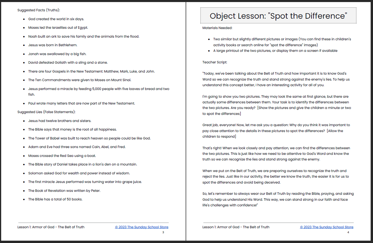 The Armor of God: 6-Lesson Sunday School Curriculum - Image 5