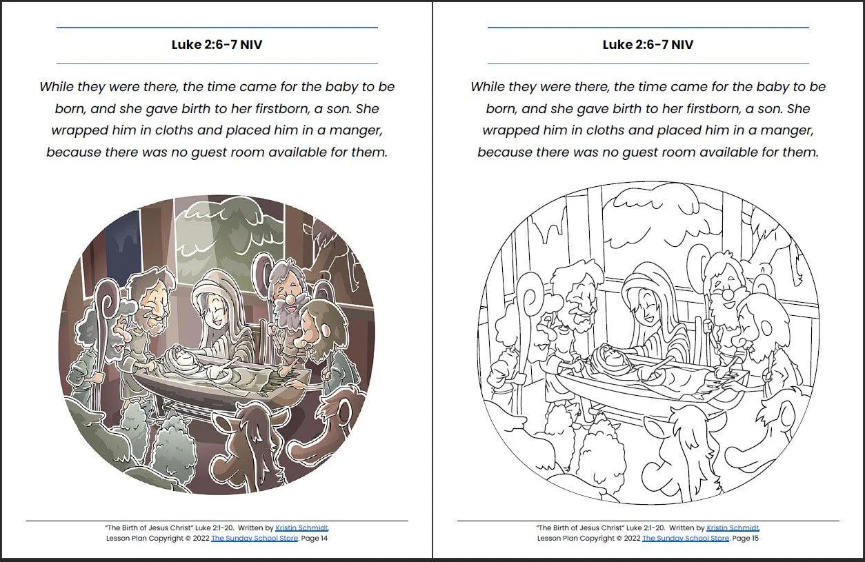 The Birth of Jesus Christ (Luke 2:1-20) Printable Christmas Bible Lesson & Sunday School Activities - Image 9