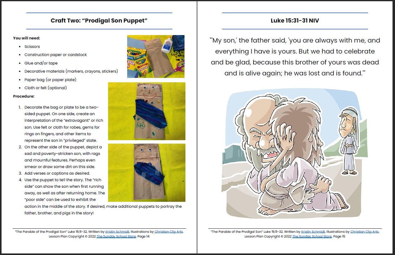 The Parable of the Prodigal Son (Luke 15:11-32) Printable Bible Lesson & Sunday School Activities - Image 9