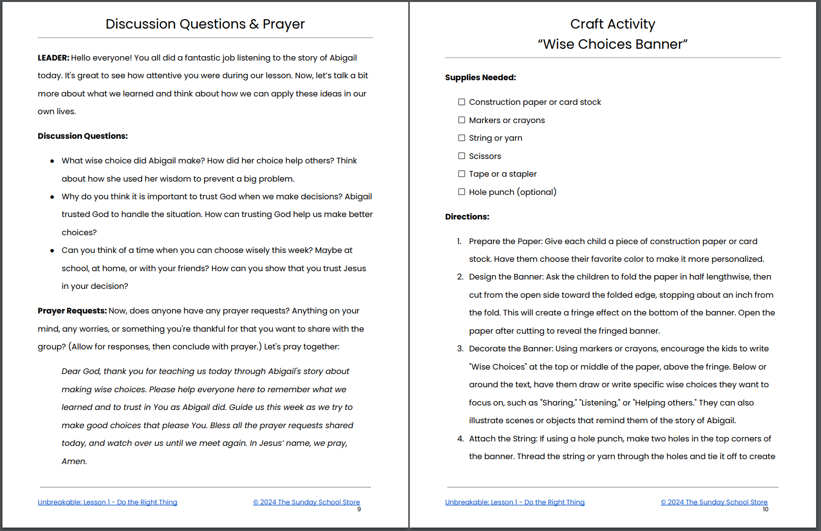Unbreakable: 4-Week Children’s Ministry Curriculum on Christian Character for Kids - Image 6